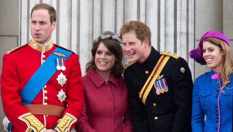 El Príncipe Guillermo, el Príncipe Harry, la Princesa Beatriz de York y la Princesa Eugenia de York