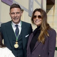 Joaquín Sánchez y su mujer, Susana Saborido, en la entrega de Medallas de Andalucía 2020