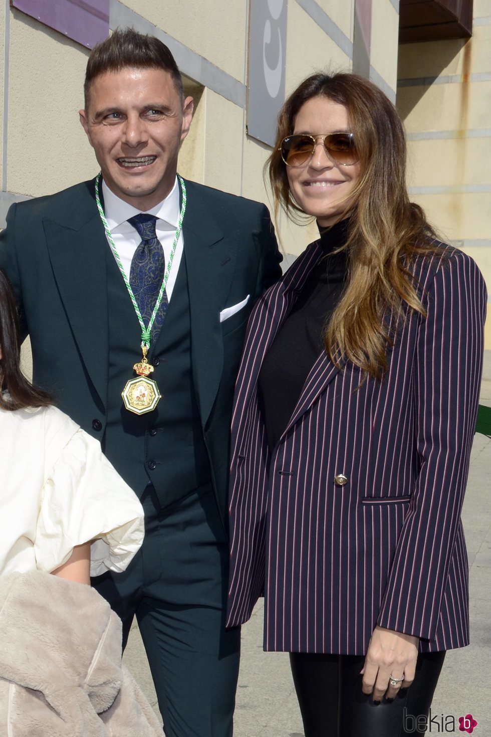 Joaquín Sánchez y su mujer, Susana Saborido, en la entrega de Medallas de Andalucía 2020