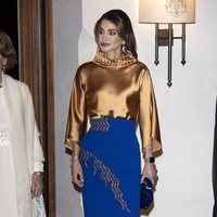 Rania de Jordania en la cena de gala por la Visita de Estado de los Reyes Harald y Sonia de Noruega a Jordania