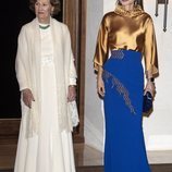 Sonia de Noruega y Rania de Jordania en la cena de gala por la Visita de Estado de los Reyes Harald y Sonia de Noruega a Jordania