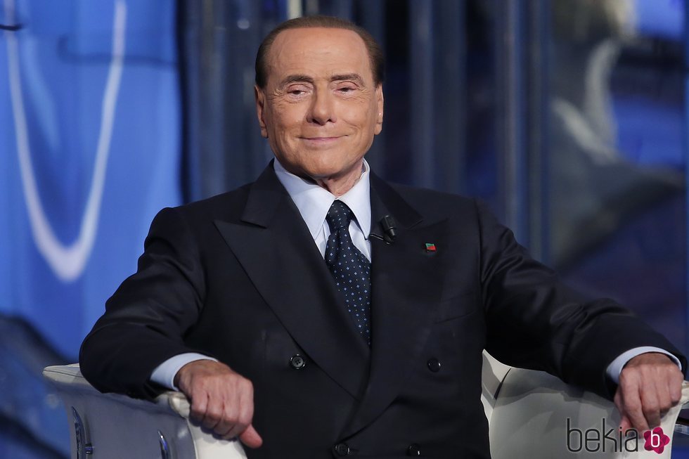 Silvio Berlusconi durante su intervención en un programa de televisión