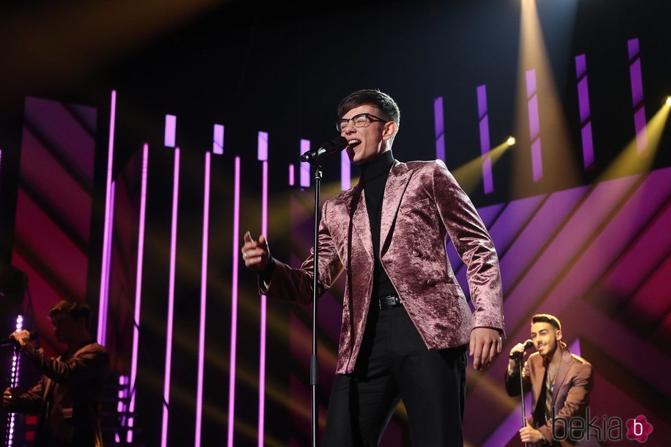 Flavio durante su actuación en la gala 8 de 'OT 2020'