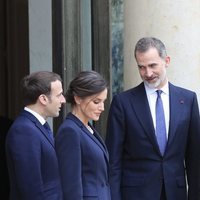 Los Reyes Felipe y Letizia y Emmanuel Macron, muy cómplices tras un almuerzo en el Eliseo