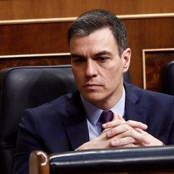 Pedro Sánchez, en el Congreso de los Diputados tras decretar el estado de alarma