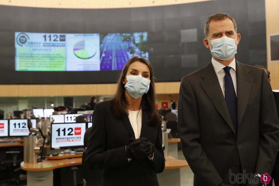 Los Reyes Felipe y Letizia visitan la Agencia de Seguridad y Emergencias Madrid 112