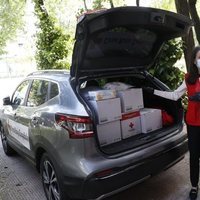 La Reina Letizia en su visita a la sede la Cruz Roja