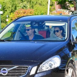 Alessandro Lequio y María Palacios llegando a casa de Ana Obregón