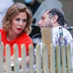 Ágatha Ruiz de la Prada y Luis Gasset, juntos en una terraza de Madrid