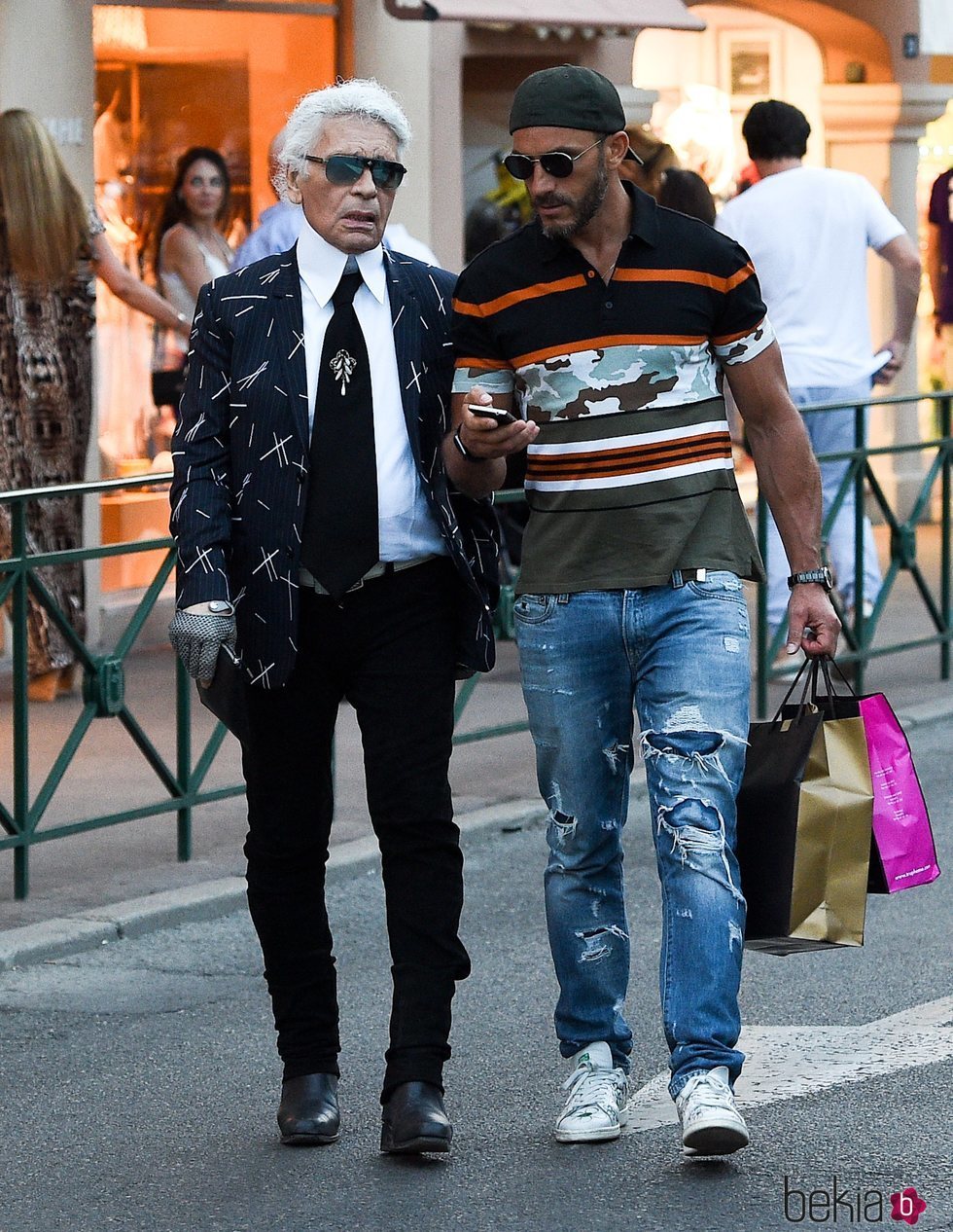 Karl Lagerfeld y Sébastien Jondeau