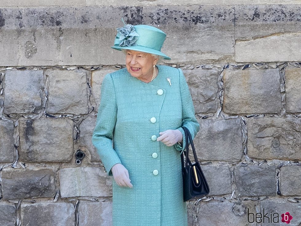 La Reina Isabel celebrando Trooping The Colour en el Castillo de Windsor