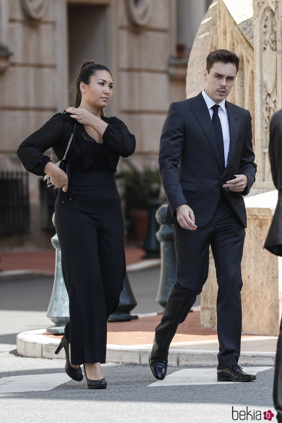 Louis Ducruet y Marie Chevallier en el funeral de Elizabeth Anne de Massy