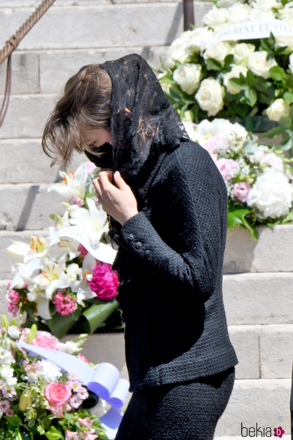 Carlota Casiraghi en el funeral de Elizabeth Anne de Massy