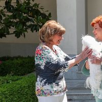 María Teresa Campos juega con el perrito de Terelu Campos