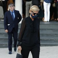 María Zurita en el funeral de Álex Lequio Obregón en Madrid