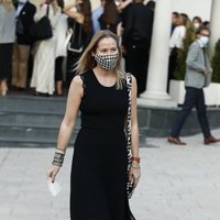 Fiona Ferrer en el funeral de Álex Lequio Obregón en Madrid