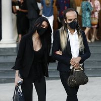 Alejandra Rubio y Aless Gibaja en el funeral de Álex Lequio Obregón en Madrid