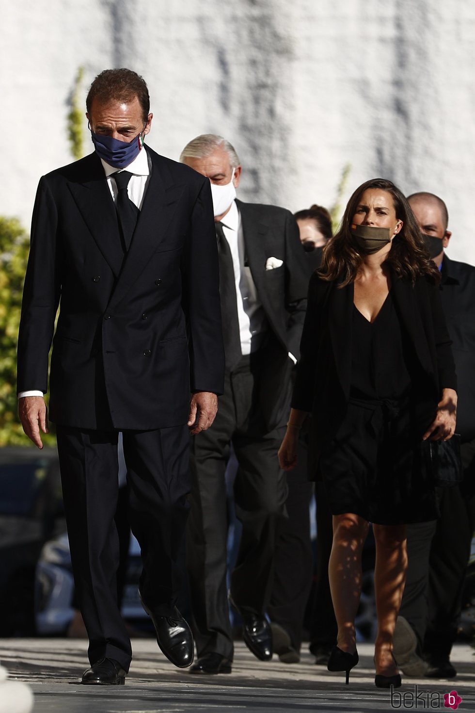 Alessandro Lequio y María Palacios en el funeral de Álex Lequio