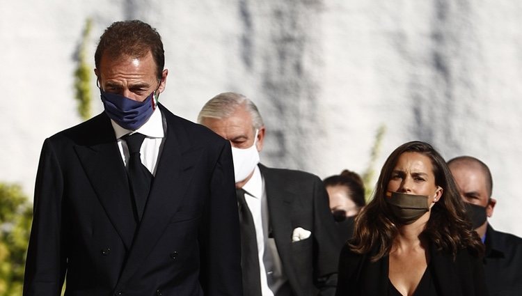 Alessandro Lequio y María Palacios en el funeral de Álex Lequio