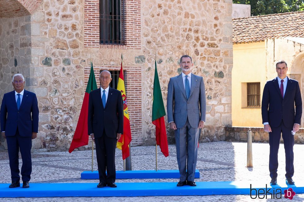 António Costa, Marcelo Rebelo de Sousa, el Rey Felipe y Pedro Sánchez