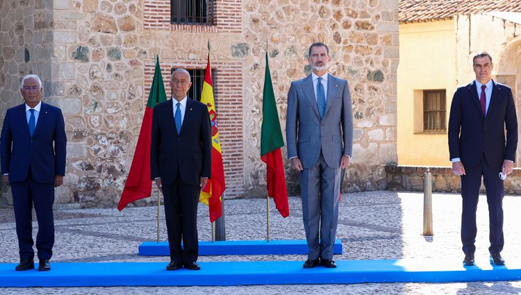 António Costa, Marcelo Rebelo de Sousa, el Rey Felipe y Pedro Sánchez