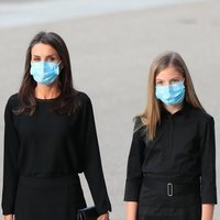 La Reina Letizia y la Infanta Sofía en el funeral por las víctimas del coronavirus