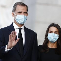 Los Reyes Felipe y Letizia en el funeral por las víctimas del coronavirus