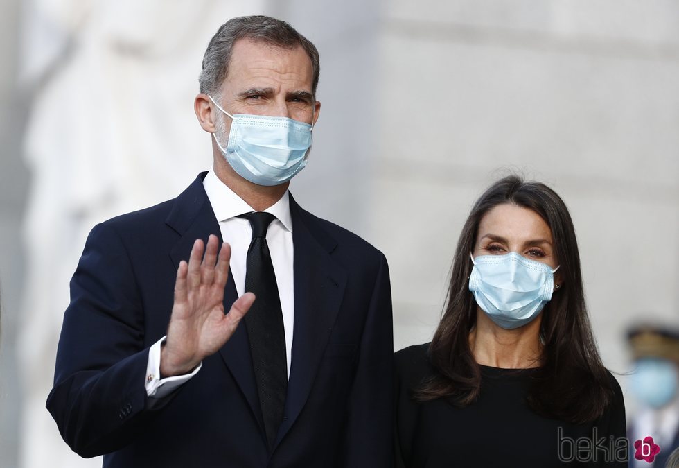 Los Reyes Felipe y Letizia en el funeral por las víctimas del coronavirus