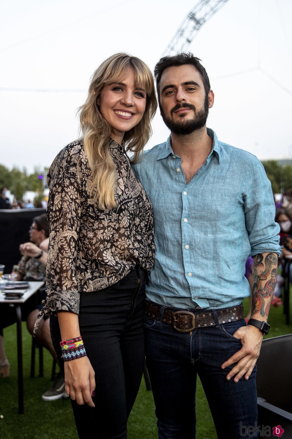 Andrea Guasch y su novio Rosco en un concierto de Los Secreto