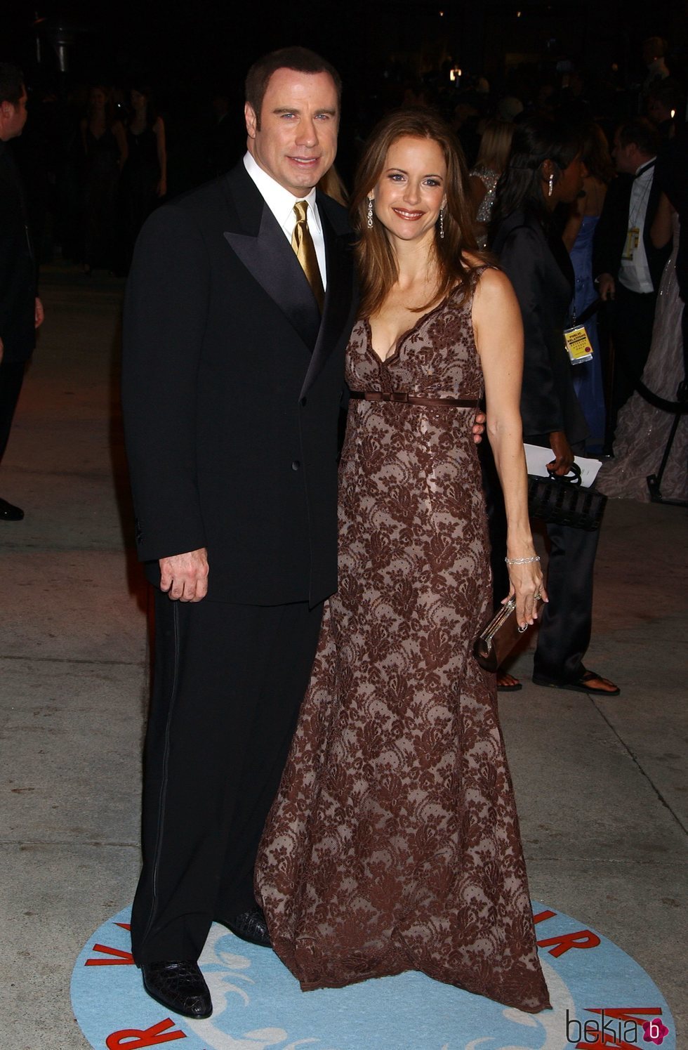 John Travolta y Kelly Preston llegando a una fiesta de Vanity Fair