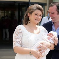 Carlos de Luxemburgo en su presentación con Guillermo y Stéphanie de Luxemburgo