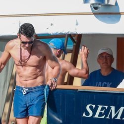 Jesús Vázquez en un barco en Formentera