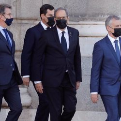 Quim Torra, Núñez Feijoo y demás dirigentes en el homenaje de Estado por las víctimas del coronavirus