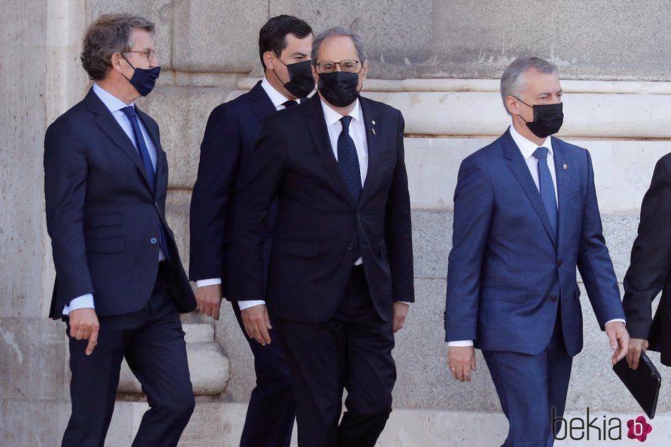 Quim Torra, Núñez Feijoo y demás dirigentes en el homenaje de Estado por las víctimas del coronavirus