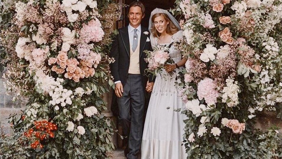 Beatriz de York y Edoardo Mapelli Mozzi en su boda