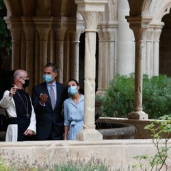 Los Reyes Felipe y Letizia en su visita al Monasterio de Poblet