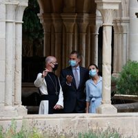 Los Reyes Felipe y Letizia en su visita al Monasterio de Poblet