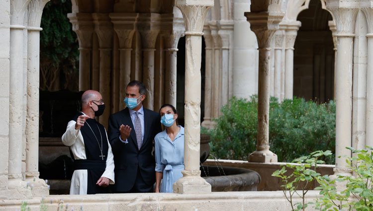 Los Reyes Felipe y Letizia en su visita al Monasterio de Poblet