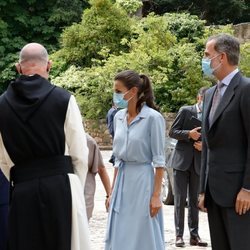 Los Reyes Felipe y Letizia en su visita al Monasterio de Poblet en Tarragona