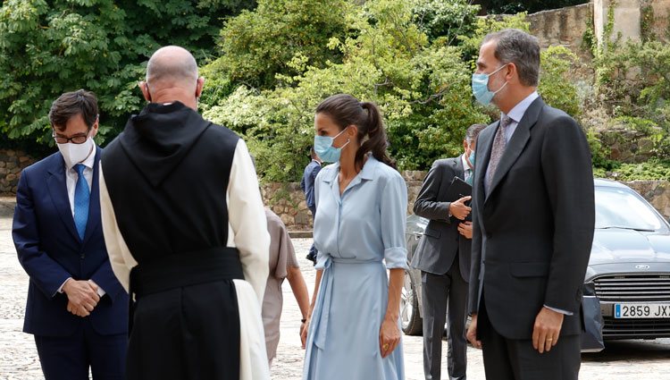 Los Reyes Felipe y Letizia en su visita al Monasterio de Poblet en Tarragona