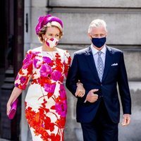 Los Reyes Felipe y Matilde en el desfile del Día Nacional de Bélgica 2020