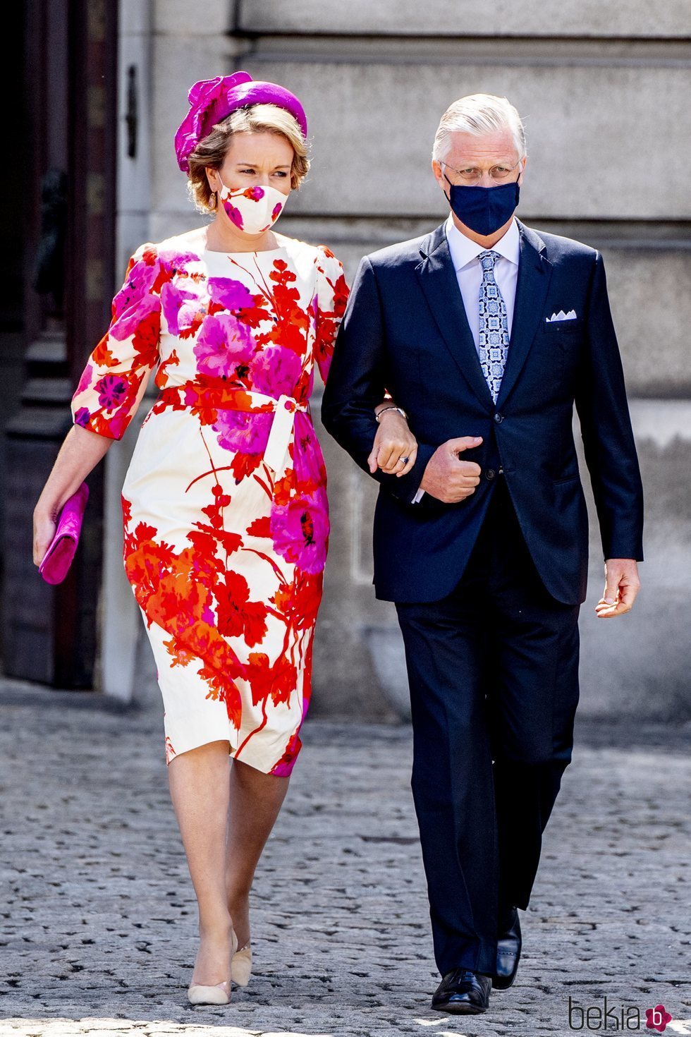 Los Reyes Felipe y Matilde en el desfile del Día Nacional de Bélgica 2020