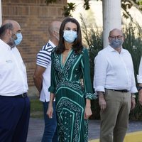 La Reina Letizia durante su visita a Navarra en la gira postcovid por España