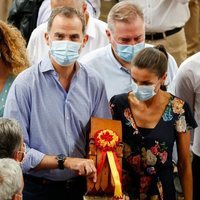 Los Reyes Felipe y Letizia visitando el Mercado Nacional de Ganados de Torrelavega