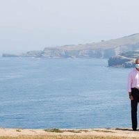 Los Reyes Felipe y Letizia en el Cerro de Santa Catalina de Gijón