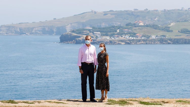 Los Reyes Felipe y Letizia en el Cerro de Santa Catalina de Gijón