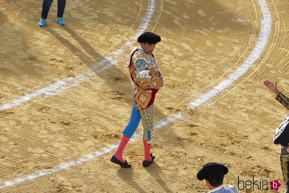 Enrique Ponce antes de torear en la corrida de toros de Osuna 2020