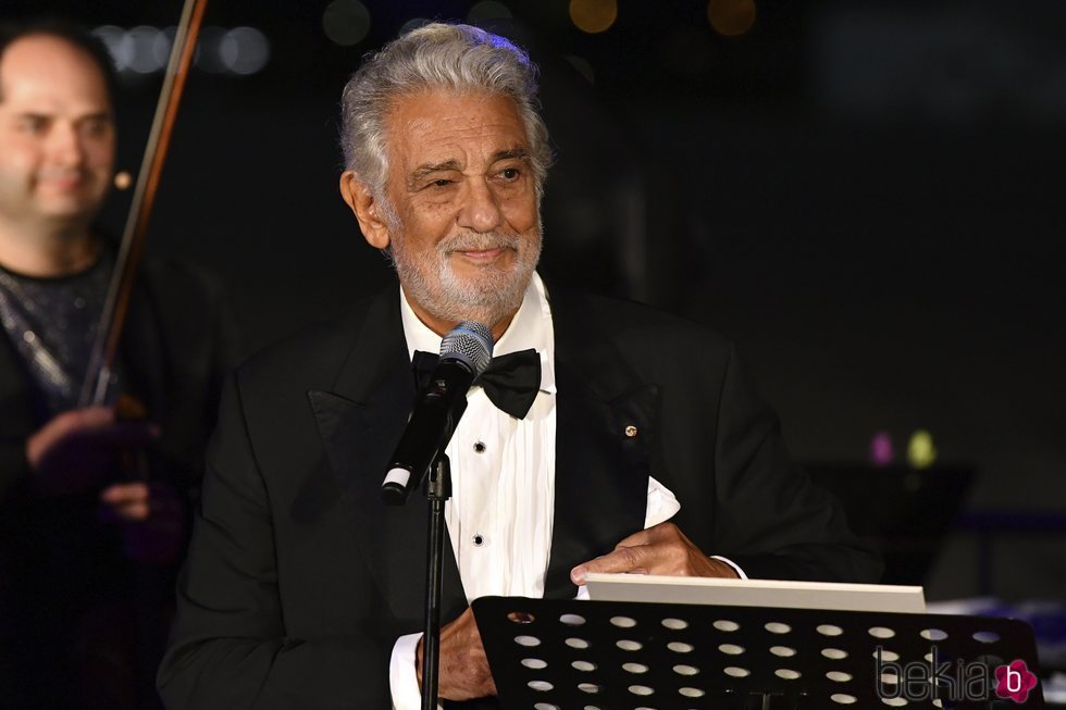 Plácido Domingo en la entrega del Premio Austriaco de Teatro Musical 2020