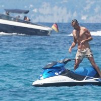 Joaquín Prat en moto de agua en Formentera