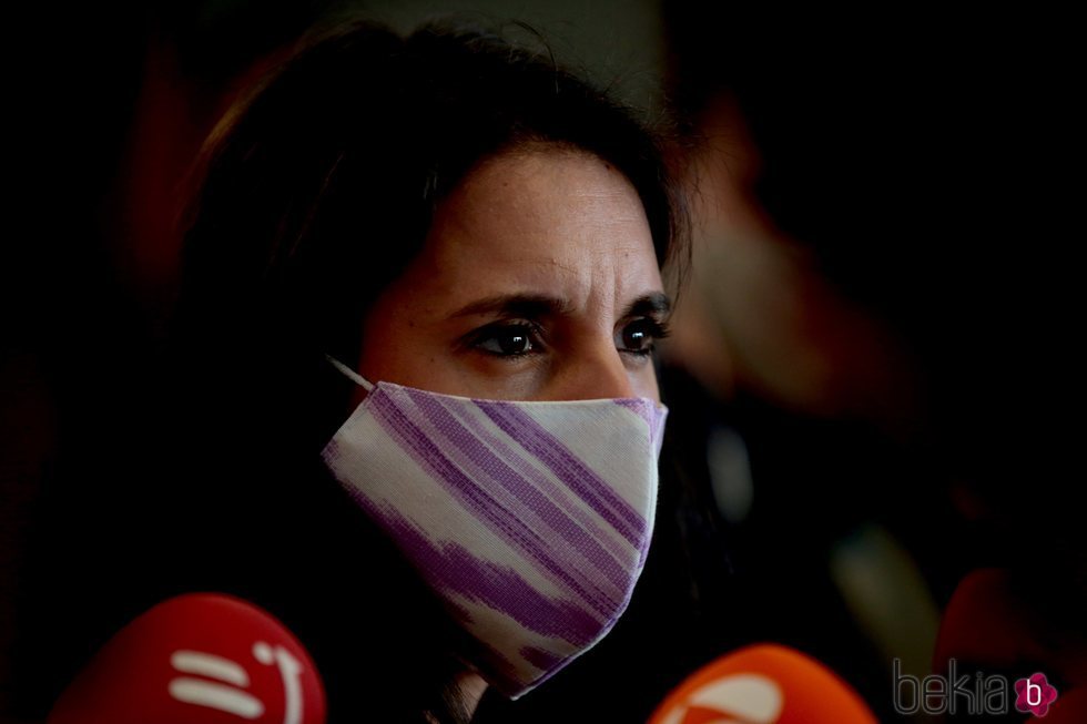 Irene Montero comparece ante los medios